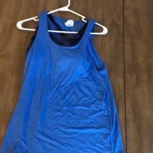 Sports tank top with bra attached.